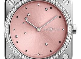 Bell & Ross BR S BRS-EP-ST-LGD/SCR (2024) - Roze wijzerplaat 40mm Staal