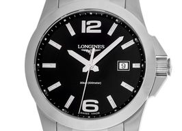 Longines Conquest L3.659.4.56.6 (2016) - Black dial 41 mm Steel case
