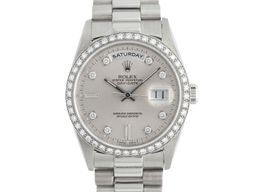 Rolex Day-Date 36 18346 (1992) - Silver dial 36 mm Platinum case