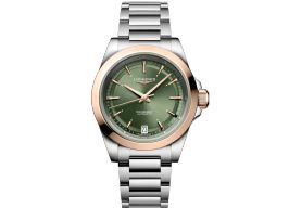Longines Conquest L3.430.5.02.6 (2025) - Green dial 34 mm Gold/Steel case