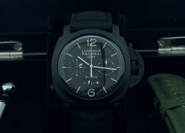 Panerai Luminor 1950 8 Days Chrono Monopulsante GMT PAM00317 (2013) - Zwart wijzerplaat 44mm Keramiek