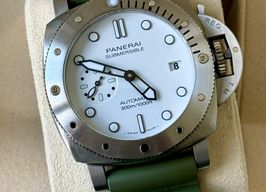 Panerai Luminor Submersible PAM01223 (2021) - Wit wijzerplaat 42mm Staal