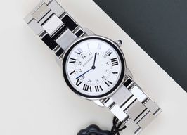 Cartier Ronde Solo de Cartier W6701005 (2014) - Zilver wijzerplaat 36mm Staal