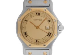Cartier Santos 2966 (1990) - Champagne dial 30 mm Steel case