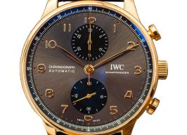 IWC Portuguese Chronograph IW371610 (2024) - Grijs wijzerplaat 41mm Roodgoud