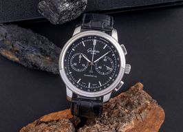 Glashütte Original Senator Chronograph 1-39-34-20-42-04 (Unknown (random serial)) - Black dial 44 mm Steel case