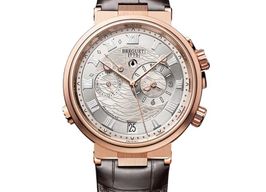 Breguet Marine 5547BR/12/9ZU (2022) - Zilver wijzerplaat 40mm Roségoud