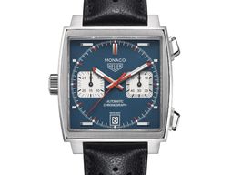 TAG Heuer Monaco Calibre 11 CAW211P.FC6356 (2024) - Blauw wijzerplaat 39mm Staal