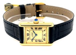 Cartier Tank Vermeil 1613 (1996) - Champagne wijzerplaat 20mm Zilver
