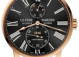 Ulysse Nardin Marine Torpilleur 1182-310/42 (2025) - Zwart wijzerplaat 43mm Roségoud