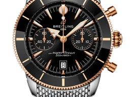 Breitling Superocean Heritage 42 UB0156H11B1A1 (2026) - Zwart wijzerplaat 42mm Goud/Staal