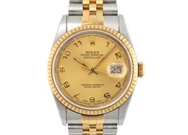Rolex Datejust 36 16233 (Unknown (random serial)) - Gold dial 36 mm Gold/Steel case