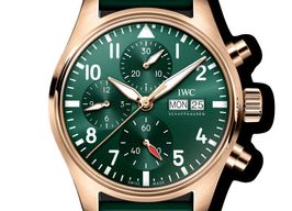 IWC Pilot Chronograph IW388110 (2024) - Groen wijzerplaat 41mm Roodgoud