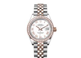 Rolex Lady-Datejust 279381RBR (2024) - Wit wijzerplaat 28mm Staal