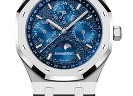 Audemars Piguet Royal Oak Perpetual Calendar 26574BC.OO.1220BC.02 (Onbekend (willekeurig serienummer)) - Paars wijzerplaat 41mm Witgoud