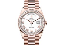 Rolex Day-Date 36 128345RBR-0054 (2024) - White dial 36 mm Rose Gold case