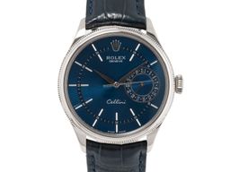 Rolex Cellini Date 50519 (2018) - Blauw wijzerplaat 39mm Witgoud