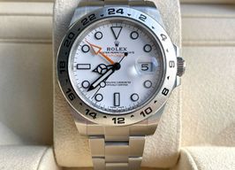 Rolex Explorer II 216570 (2021) - Wit wijzerplaat 42mm Staal