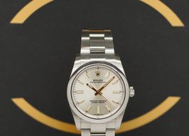 Rolex Oyster Perpetual 34 124200 (2022) - Zilver wijzerplaat 34mm Staal