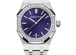 Audemars Piguet Royal Oak Selfwinding 15551BC.ZZ.1356BC.02 (2025) - Paars wijzerplaat 37mm Witgoud