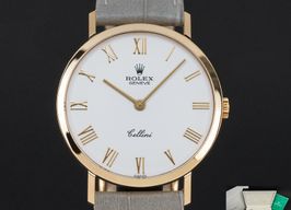 Rolex Cellini 4112 (1990) - White dial 32 mm Yellow Gold case