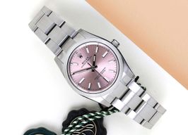 Rolex Oyster Perpetual 34 124200 (2024) - Roze wijzerplaat 34mm Staal