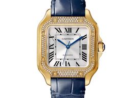 Cartier Santos WJSA0013 (2025) - Silver dial 42 mm Yellow Gold case