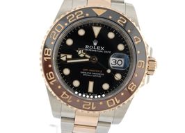 Rolex GMT-Master II 126711CHNR (2019) - Zwart wijzerplaat 40mm Goud/Staal