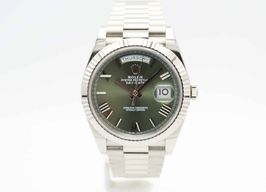 Rolex Day-Date 40 228239 (2019) - Groen wijzerplaat 40mm Witgoud