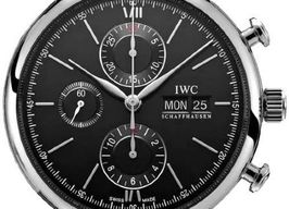 IWC Portofino Chronograph IW391030 (2026) - Zwart wijzerplaat 42mm Staal