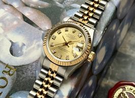 Rolex Lady-Datejust 69173G (1989) - Gold dial 26 mm Gold/Steel case