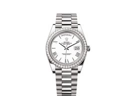 Rolex Day-Date 40 228349RBR (2025) - White dial 40 mm White Gold case