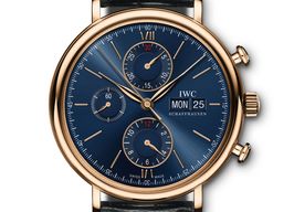 IWC Portofino Chronograph IW391035 (2024) - Blauw wijzerplaat 42mm Roodgoud