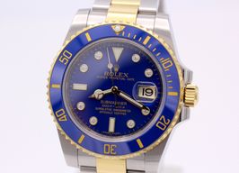 Rolex Submariner Date 116613LB (2010) - Blue dial 40 mm Gold/Steel case