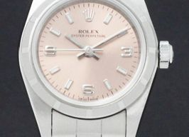 Rolex Oyster Perpetual 76030 (2000) - Roze wijzerplaat 26mm Staal