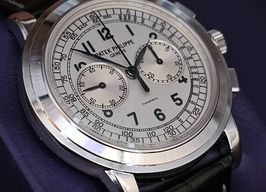 Patek Philippe Chronograph 5070G (2006) - Zilver wijzerplaat 42mm Witgoud