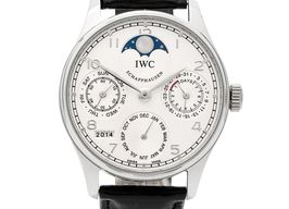 IWC Portuguese Perpetual Calendar IW502219 (2007) - Silver dial 42 mm Platinum case