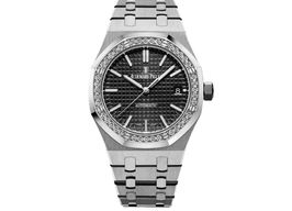 Audemars Piguet Royal Oak Lady 15451ST.ZZ.1256ST.01 (2014) - Zwart wijzerplaat 37mm Staal