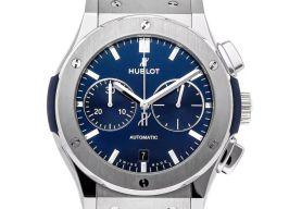 Hublot Classic Fusion Chronograph 541.NX.7170.RX (2023) - Blauw wijzerplaat 42mm Titanium
