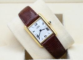 Cartier Tank Vermeil 590005 (Unknown (random serial)) - White dial 23 mm Silver case
