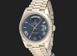 Rolex Day-Date 40 228239 (2019) - Blue dial 40 mm White Gold case