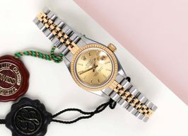 Rolex Lady-Datejust 69173 (1993) - Champagne wijzerplaat 26mm Goud/Staal