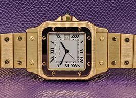 Cartier Santos 2960 (Onbekend (willekeurig serienummer)) - Wit wijzerplaat 29mm Geelgoud