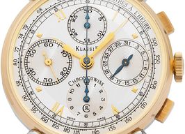 Chronoswiss Classic CH-7442 (1997) - Silver dial 38 mm Gold/Steel case
