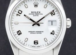 Rolex Oyster Perpetual Date 15200 (1998) - Wit wijzerplaat 34mm Staal