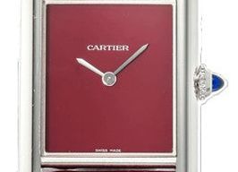 Cartier Tank WSTA0054 (2025) - Red dial 26 mm Silver case