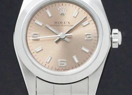 Rolex Oyster Perpetual 76080 (2003) - Roze wijzerplaat 26mm Staal