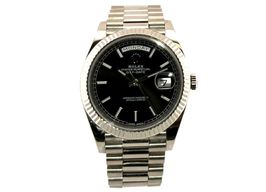 Rolex Day-Date 40 228239 (2018) - Black dial 40 mm White Gold case