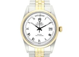 Tudor Prince Date Day 94613 (1982) - Zilver wijzerplaat 36mm Staal