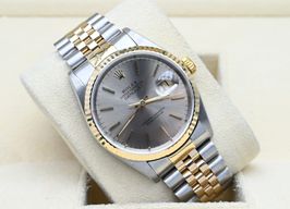 Rolex Datejust 36 16233 (1993) - Grijs wijzerplaat 36mm Goud/Staal